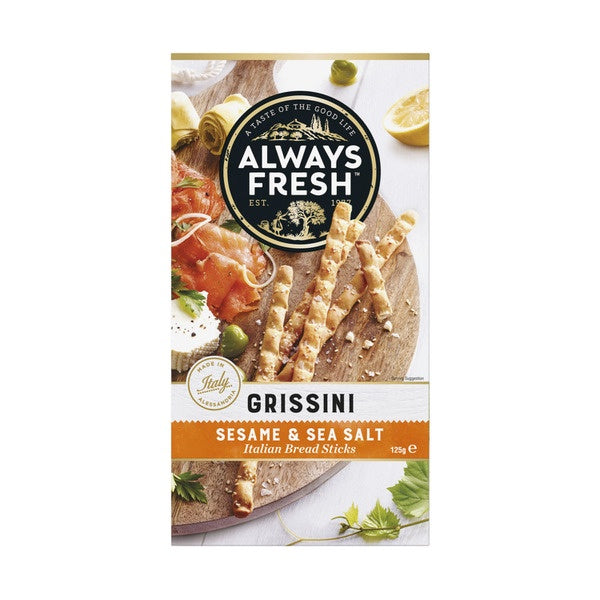 Always Fresh Grissini Sesame & Sea Salt 125g