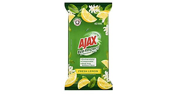 Ajax Wipes Antibacterial Lemon 110pk