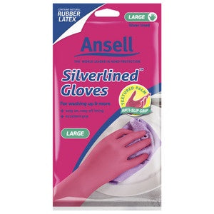Ansell Pink Silverlined Gloves Large