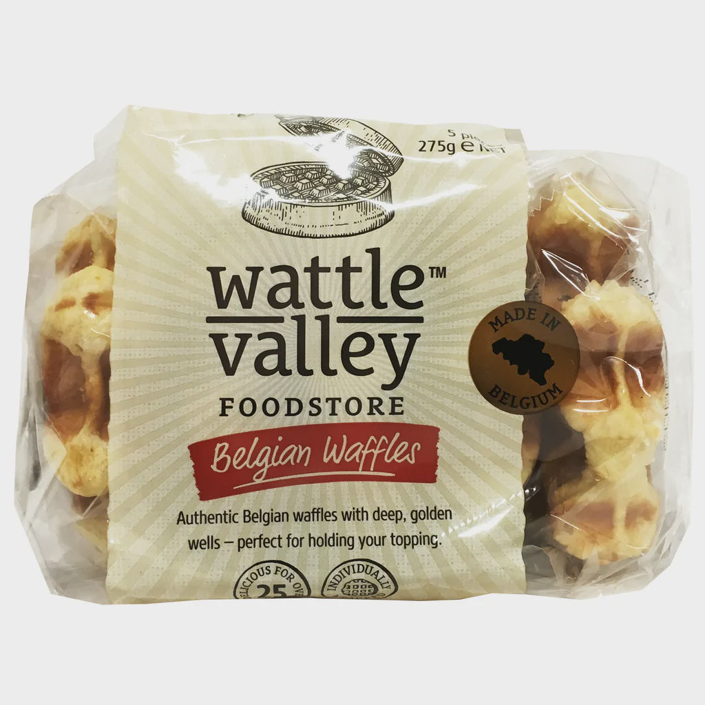 Wattle Valley Belgian Waffles 5pk 275g