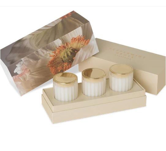 Peppermint Grove Candle In Bloom Mini Trio Gift Set