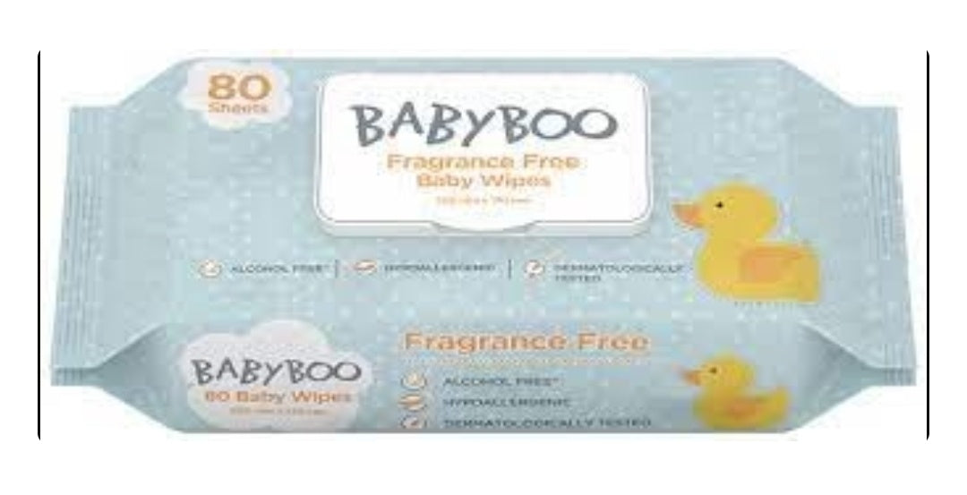 Baby Boo Baby Wipes Unscented Wipes 80pk
