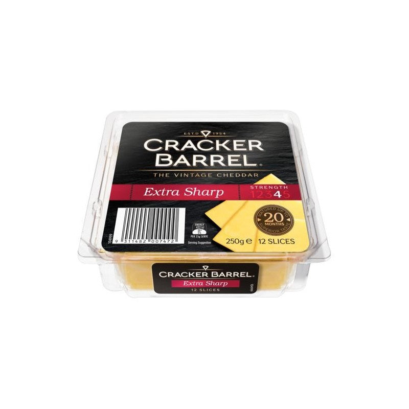 Cracker Barrel Extra Sharp Vintage Cheese Slices 250g