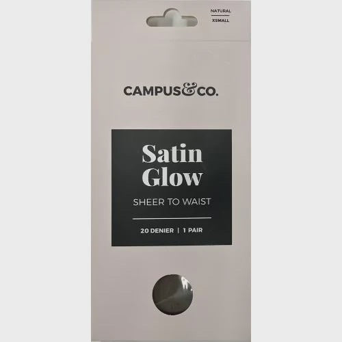 Campus&Co. Satin Glow Sheer to Waist Natural XSmall