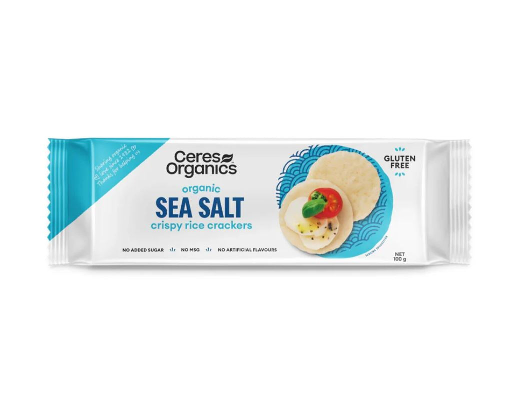 Ceres Organics Rice Crackers Sea Salt 100g