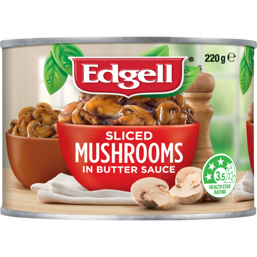 Edgell Sliced Mushrooms In Butter Sauce 220g