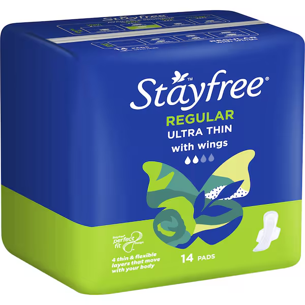Stayfree Ultra Thin Regular Pads with Wings 14pk