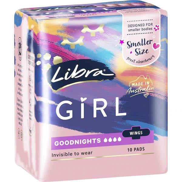 Libra Girl Pads Goodnights with Wings 10pk