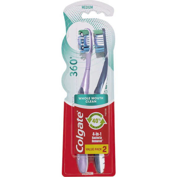 Colgate Toothbrush Medium 2pk