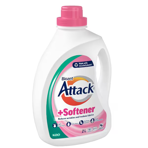 Biozet Attack Laundry Liquid with Softener 2L