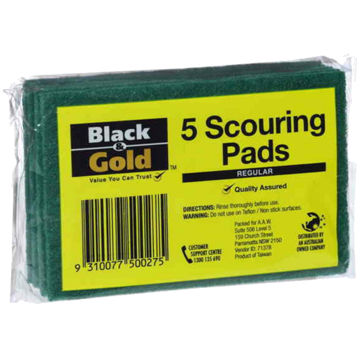 Black&Gold Scourers 5pk