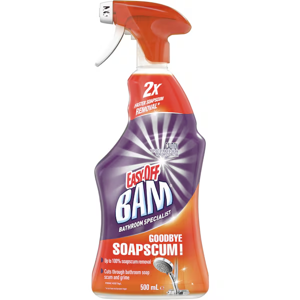 Easy-Off Bam Power Cleaner Spray Soap Scum & Shine 500ml
