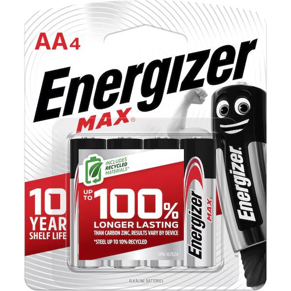 Energizer Max Battery AA 4pk
