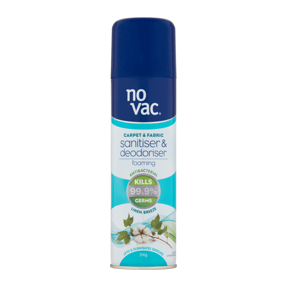 No Vac Foaming Sanitiser & Deodoriser Linen Breeze 290g