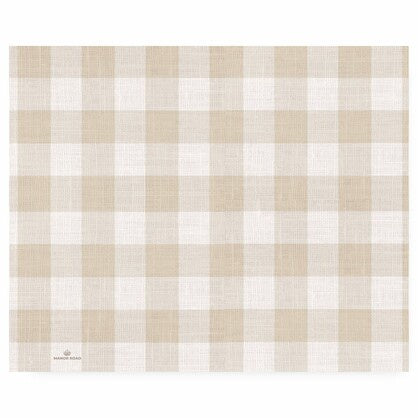 Manor Road Paper Placemat Linen Gingham 30pk