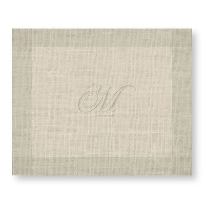 Manor Road Paper Placemat Linen Monogram Beige 30pk