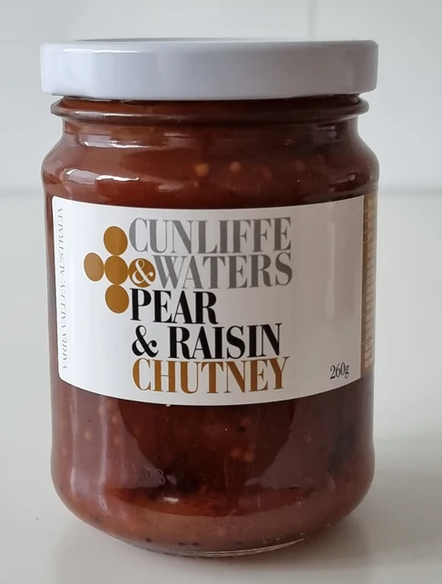 Cunliffe & Waters Pear & Raisin Chutney 260g