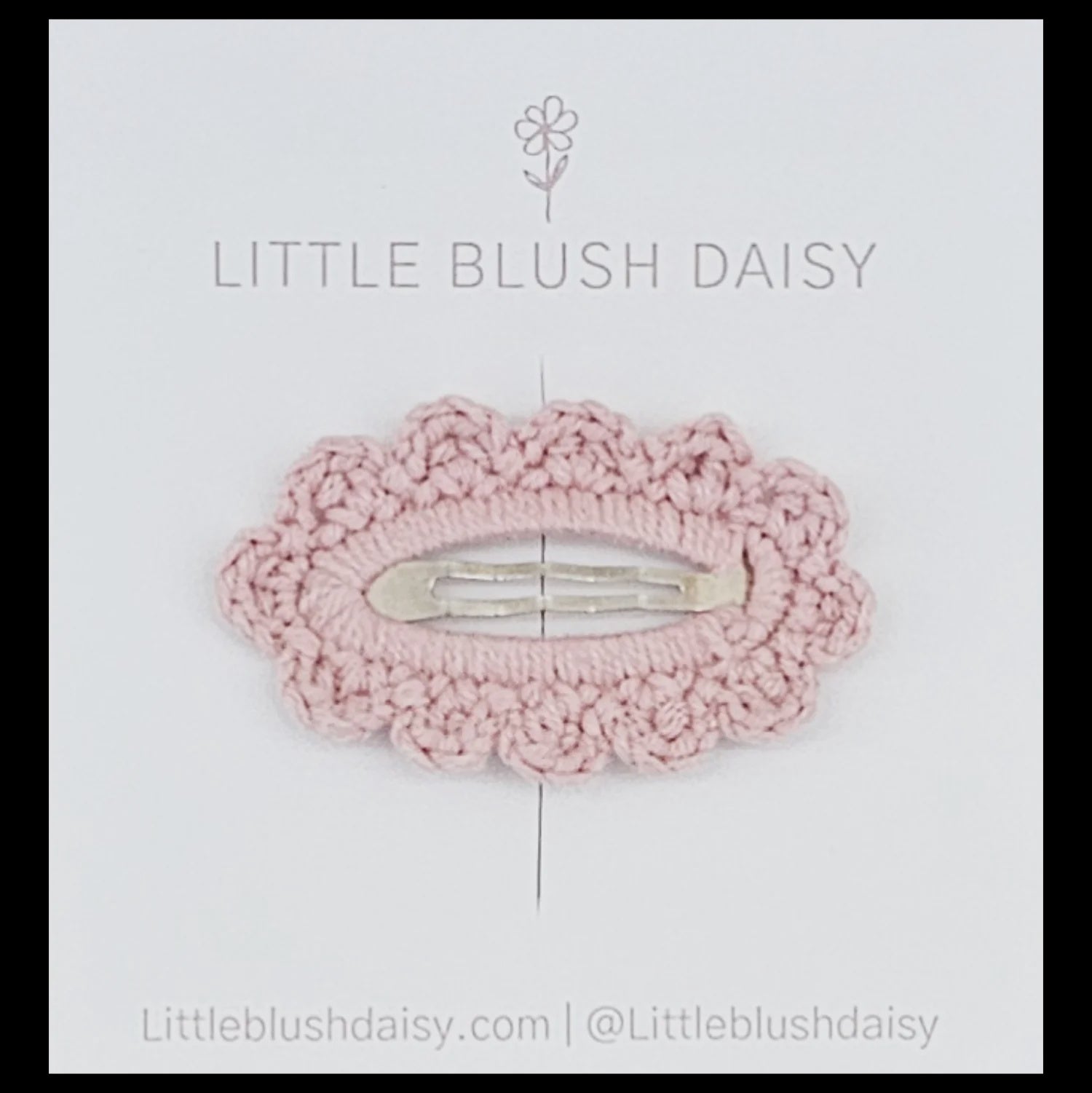 Little Blush Daisy - Crochet Hair Clip (Crochet Edge - Seashell)