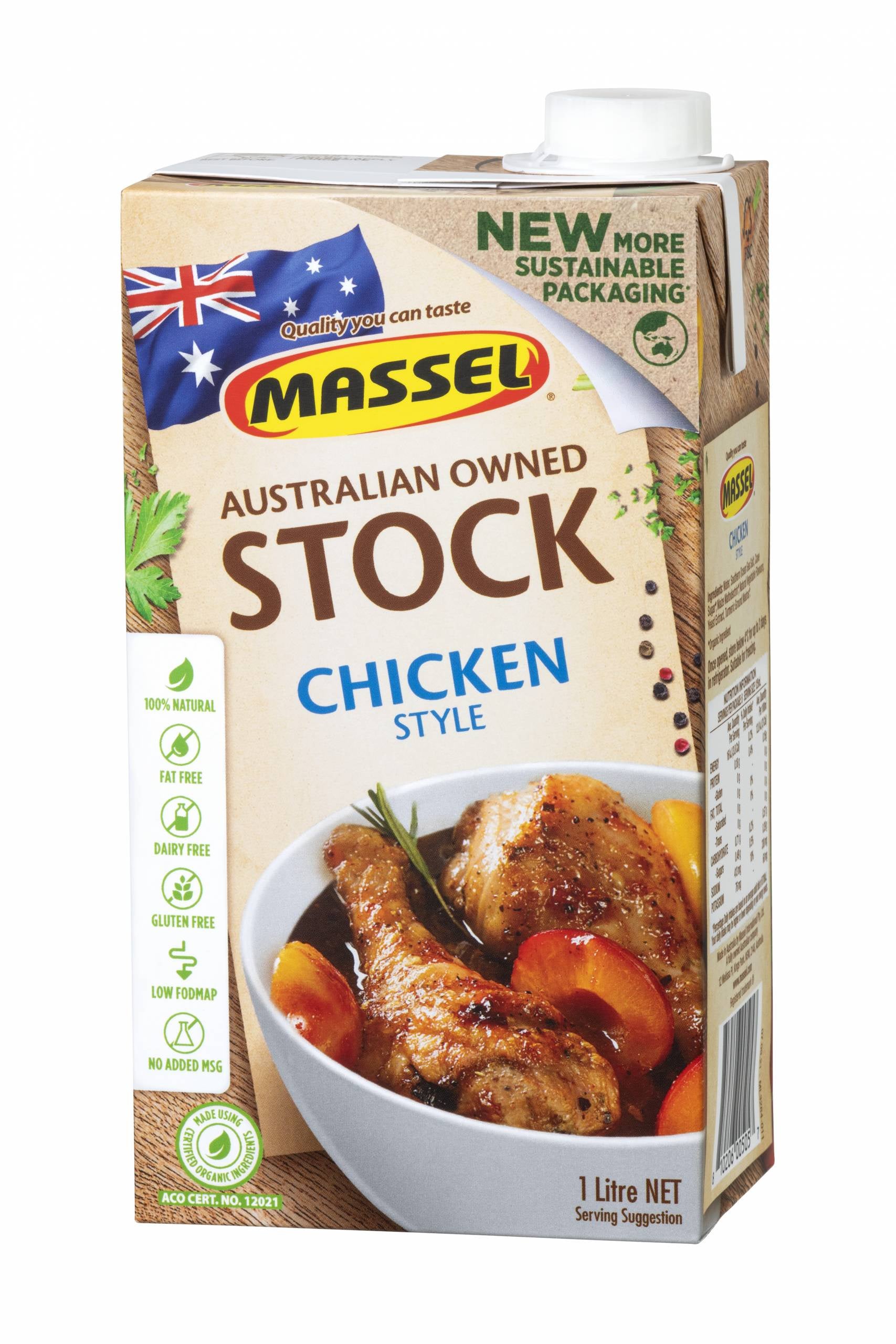 Massel Organic Liquid Stock Chicken Style 1L