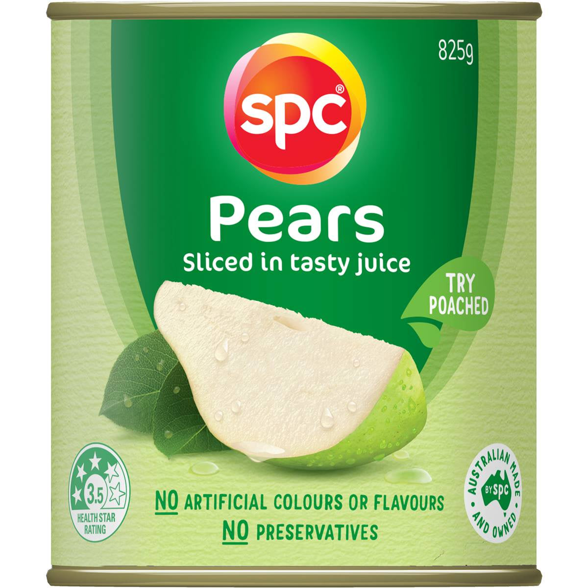 SPC Pear Sliced In Natural Juice 825g