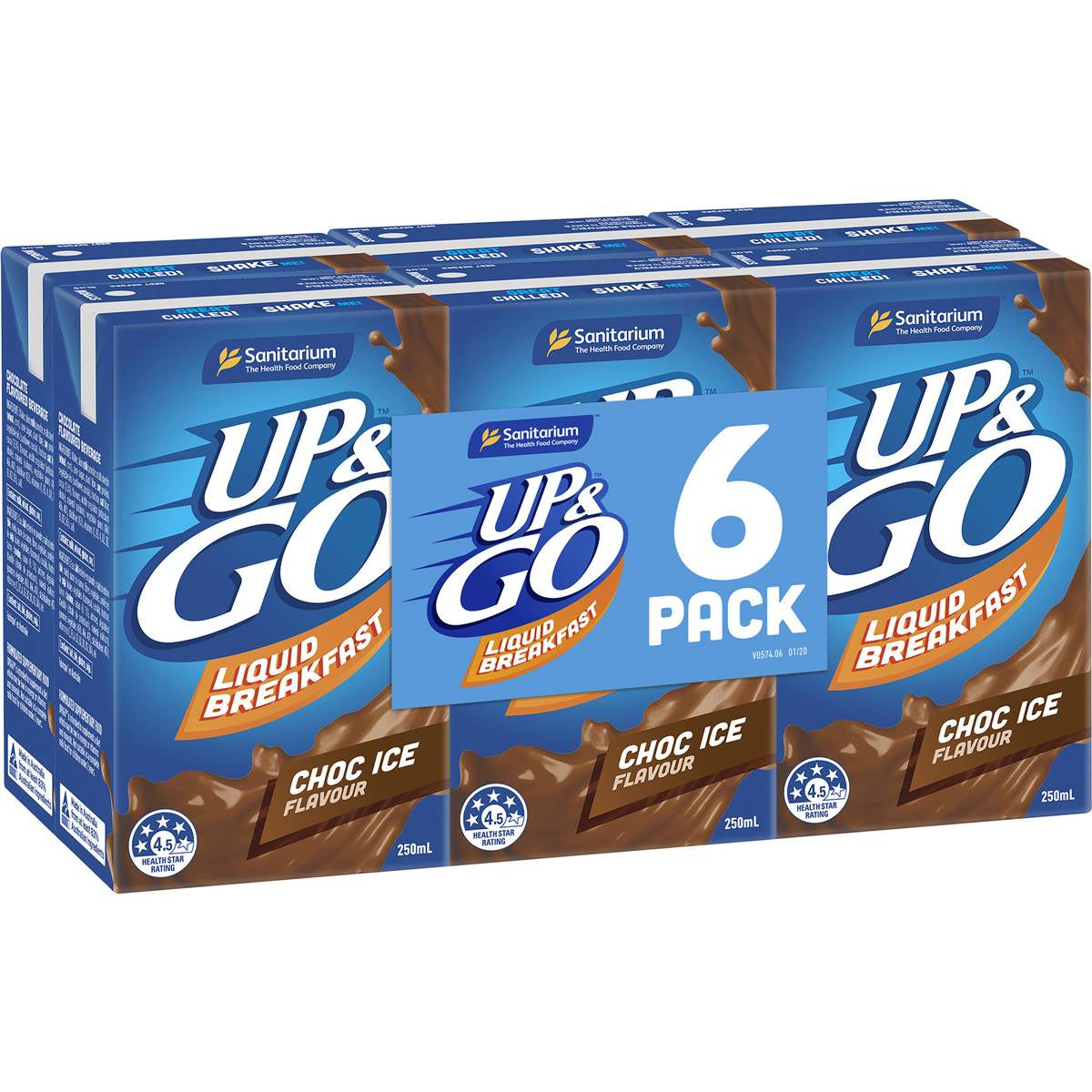 Sanitarium Up & Go Choc Ice 6pk 250ml