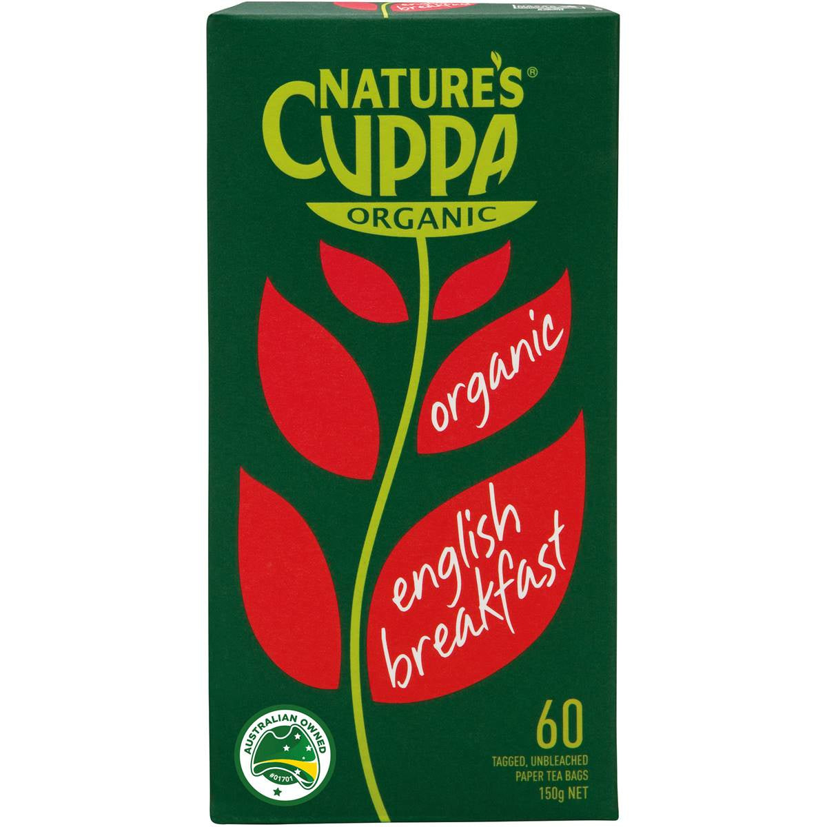 Nature's Cuppa Tea Bags English Breakfast 60pk