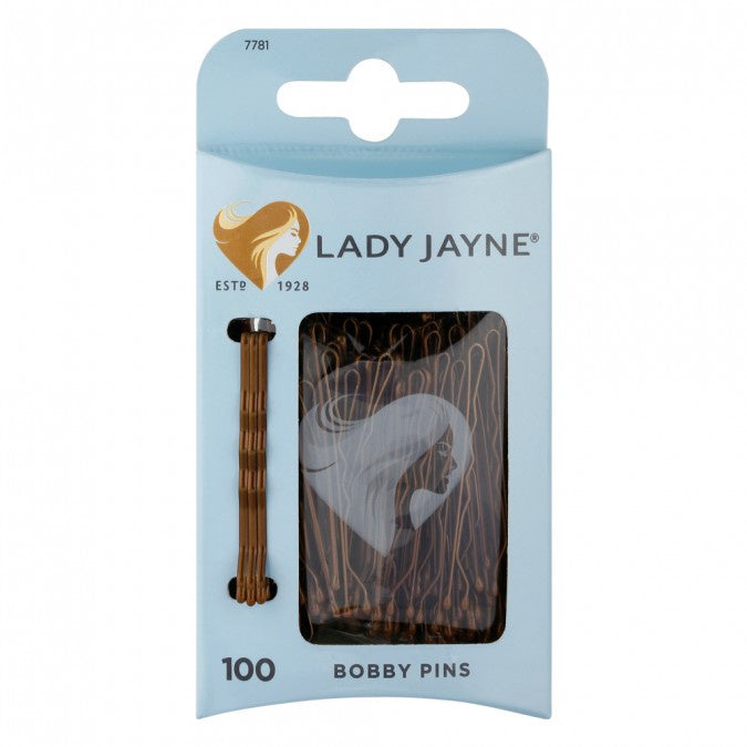 Lady Jayne Bobpin Brown 4.5cm 100pk
