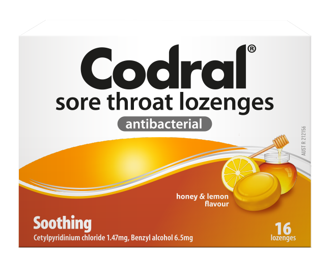 Codral Lozenges Honey & Lemon 16