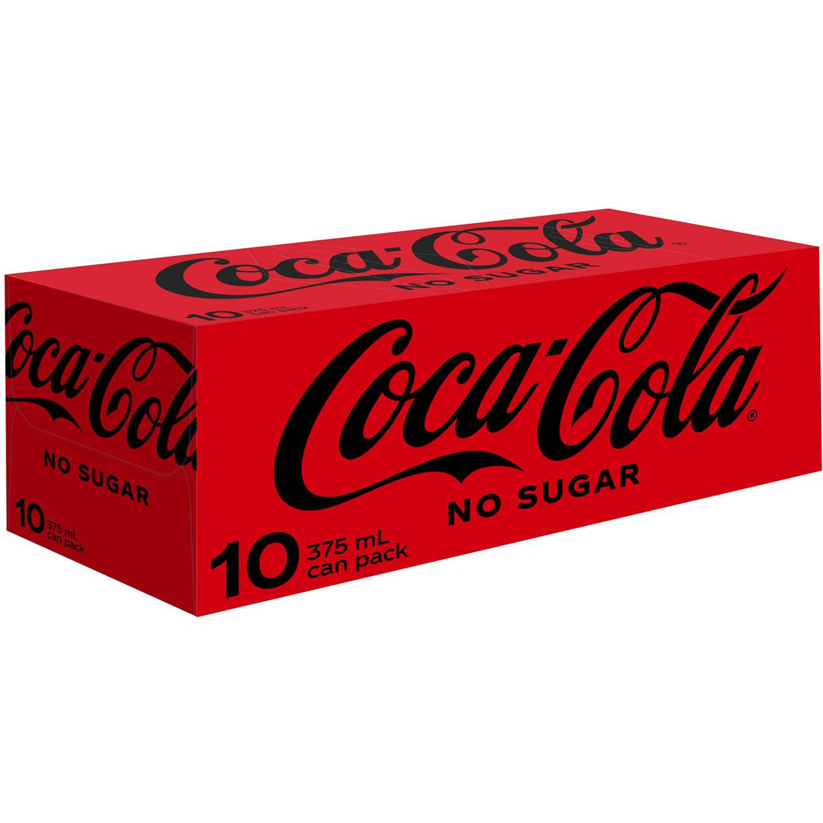 Coca-Cola Coke No Sugar Cans 375ml 10pk