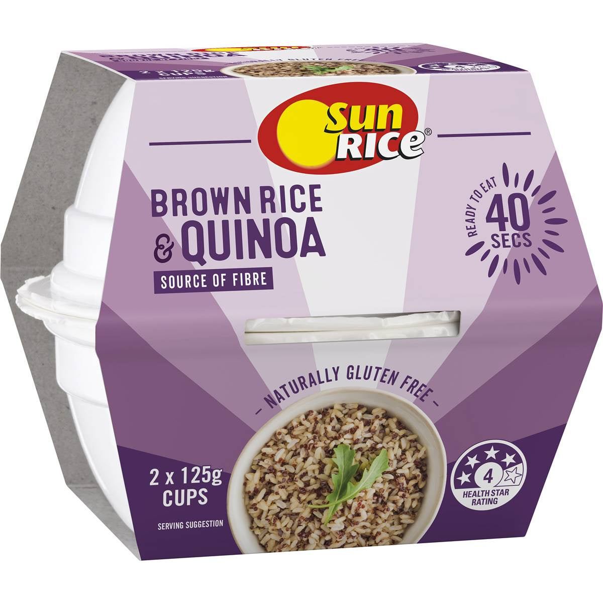 Sunrice Microwave Brown Rice & Quinoa Rice Cup 2 x 125g