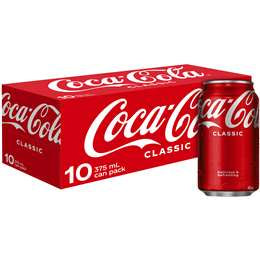 Coca-Cola Classic Coke Cans 375ml 10pk