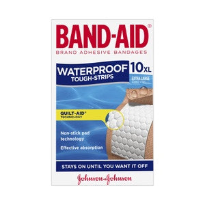 Band-Aid Tough Strips Waterproof Extra Large 10pk