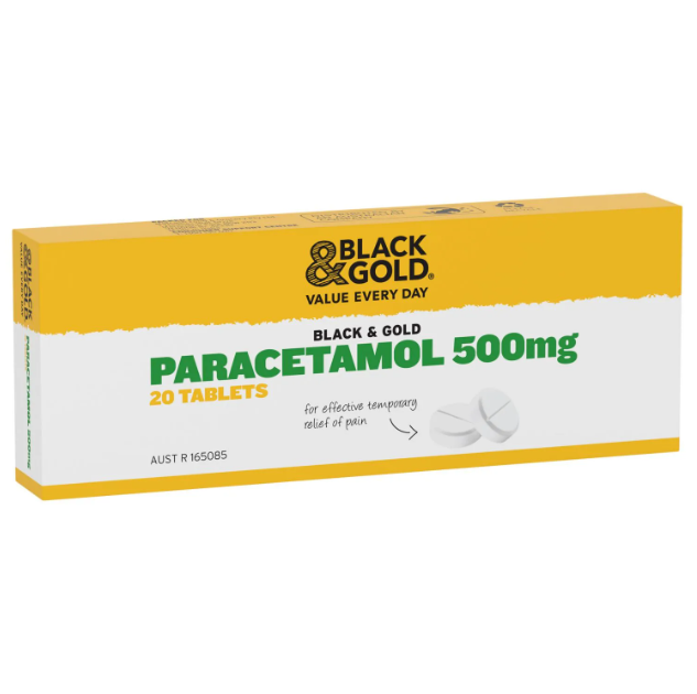 Black&Gold Paracetamol Tablets 20pk
