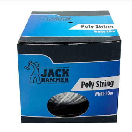 Jack Hammer Poly String White 80m