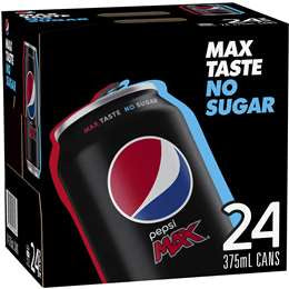 Pepsi Max Cans 375ml 24pk