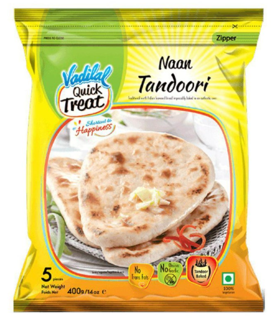 Vadilal Plain Naan 400g 5pk