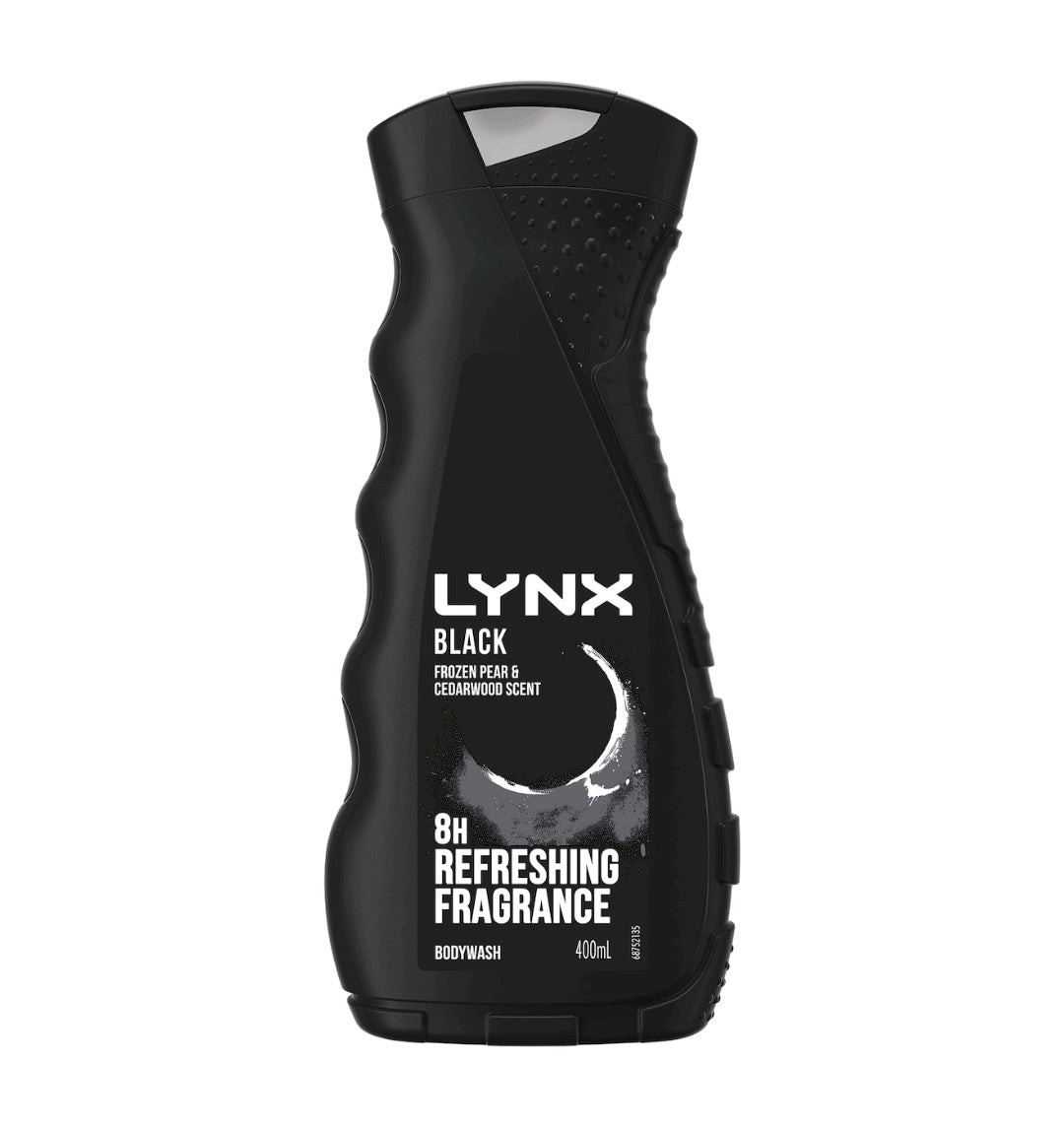 Lynx Black Bodywash For Men 400ml