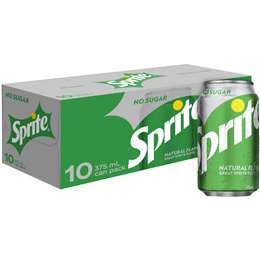 Sprite No Sugar Can 10x375ml