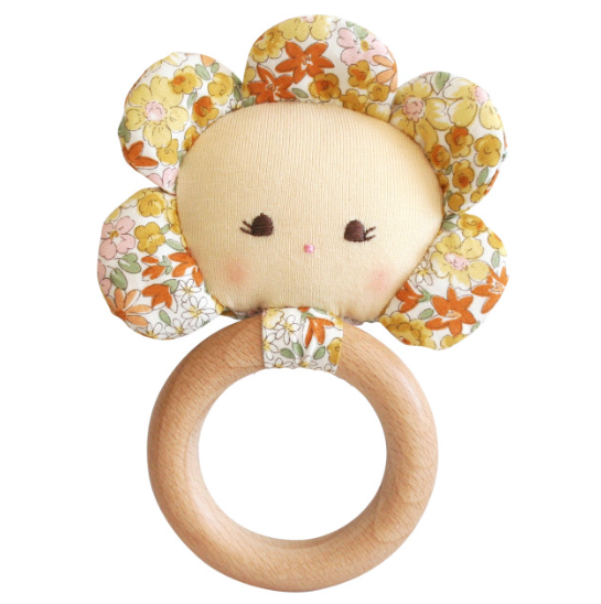 Alimrose Flower Baby Teether Sweet Marigold