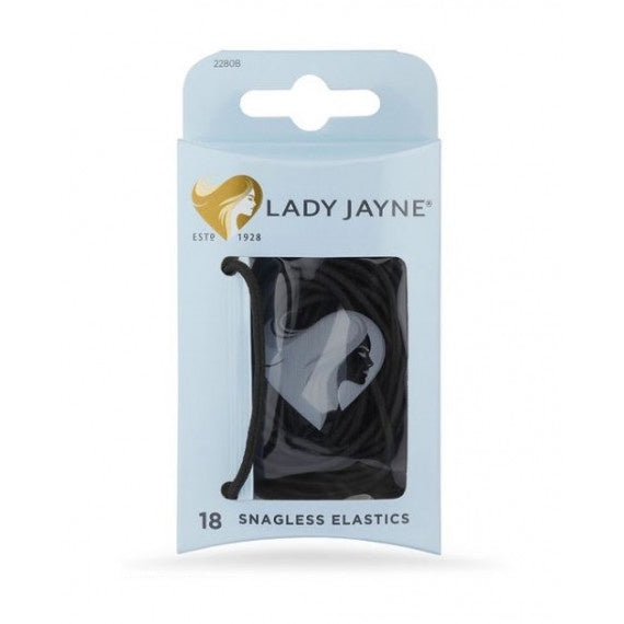 Lady Jayne Elastic Thin Black 18pk