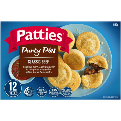Patties Party Pies 560g 12pk
