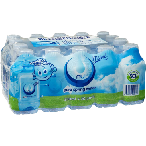 Nu Pure Spring Water Mini Bottles 20x250ml