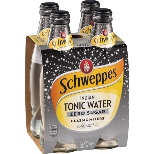 Schweppes Indian Tonic Water Zero Sugar 300ml 4pk