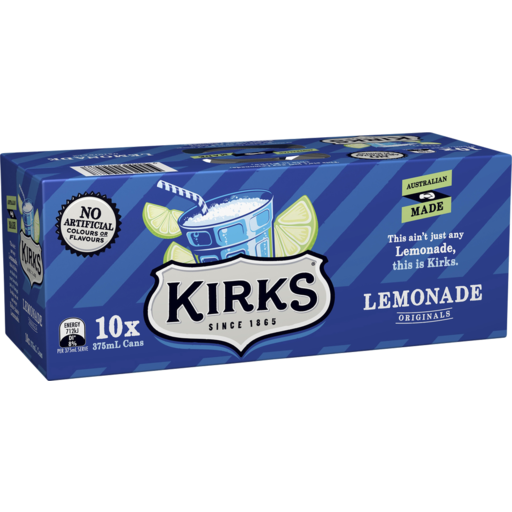 Kirks Lemonade 10x375ml