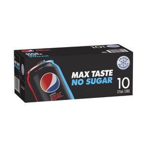 Pepsi Max Cans 375ml 10pk