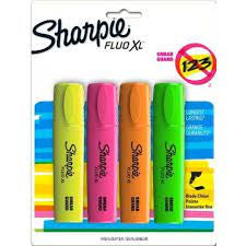 Sharpie Fluro Highlighters  4pk